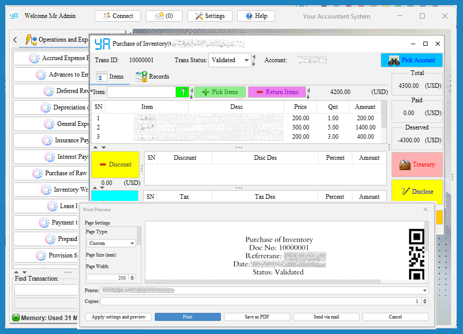 Invoices, Records, and Entries
